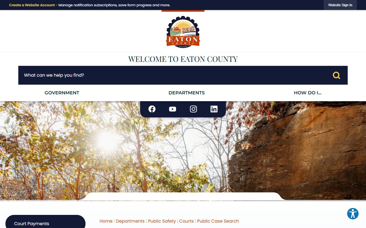 Eaton County court records after jail arrest public case search